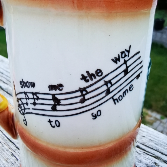 Vintage Drunk Man Show Me The Way to Go Home Porcelain Beer Stein Japan - Picture 11 of 17